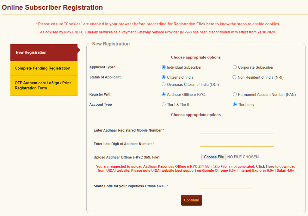 NPS Registration