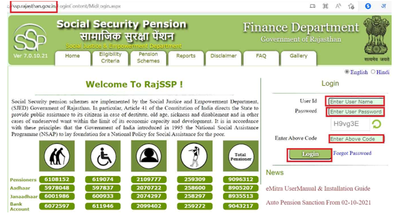 Old Age Pension Rajasthan